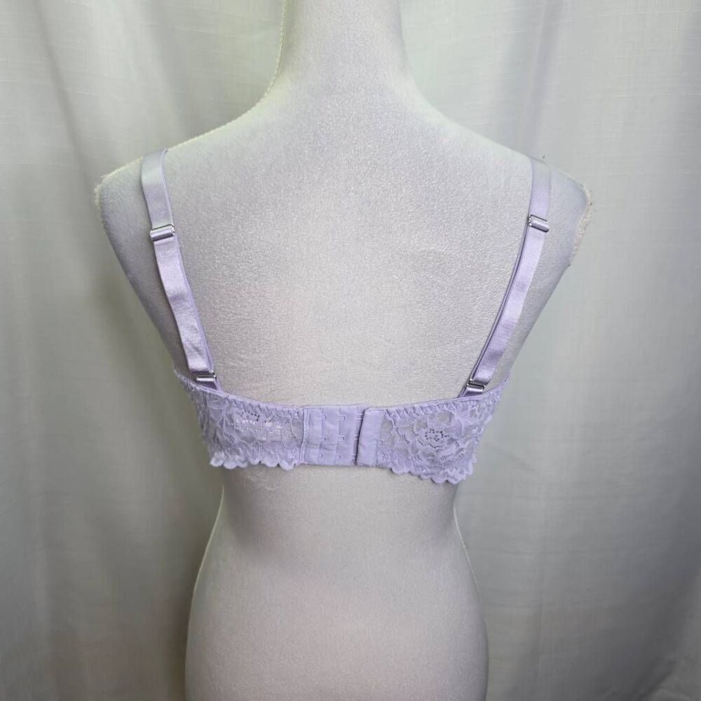 Auden Purple Lace Unlined Underwire Balconette Bra Size 38DD - Picture 4 of 6